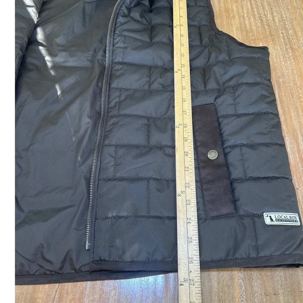 Local Boy Outfitters Brick Quilted Vest Coffee Brown Mens 2XL L1300042-COF-2XL - Picture 6 of 7